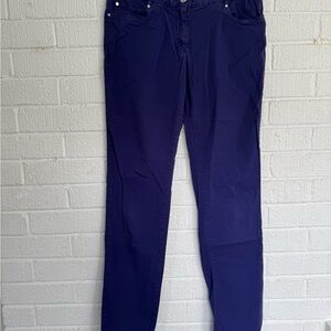 Paul & Shark Navy Skinny Pants With Crystals